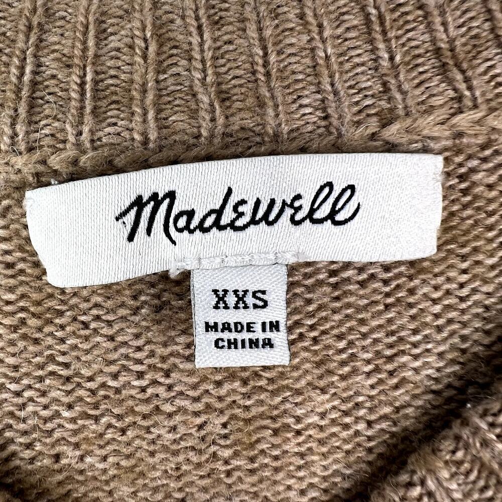 Madewell Ayers Wide Sleeve Pullover Sweater Crewneck Oversized Wool Alpaca XXS - Picture 2 of 4